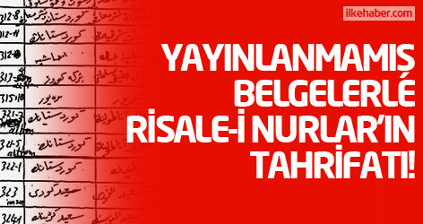 Yayınlanmamış belgelerle Risale-i Nurlar’ın tahrifatı! (1)