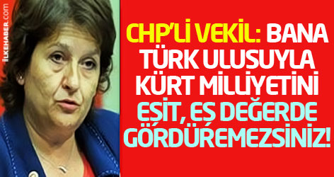 CHP'li vekil: Bana Türk ulusuyla Kürt milliyetini eşit, eş değerde gördüremezsiniz!