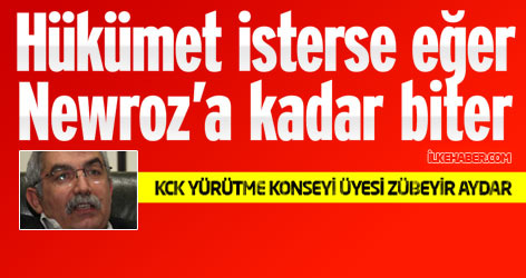 Zübeyir Aydar: Hükümet isterse Newroz'a kadar biter!