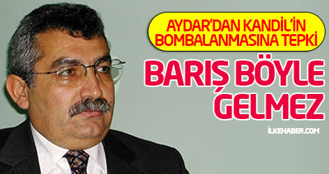 Aydar’dan Kandil’in bombalanmasına tepki: Barış böyle gelmez!