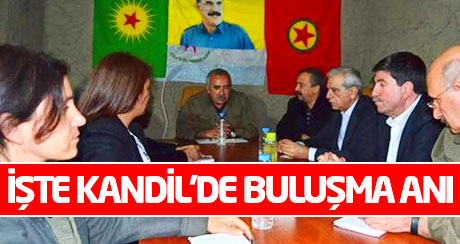 İşte BDP-DTK heyetinin Kandil'de PKK ile buluşma anı