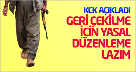 KCK'den Başbakan'a yanıt: Geri çekilme için yasal düzenleme lazım