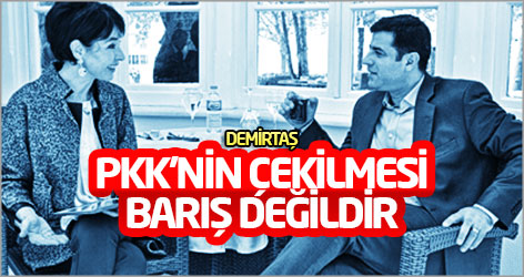 Selahattin Demirtaş: PKK’nin çekilmesi barış değildir