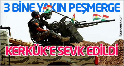 3 bine yakın peşmerge Kerkük'e sevk edildi