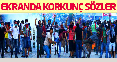 Ekranda korkunç sözler...