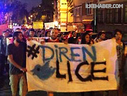İstanbul'da Lice protestoları başladı