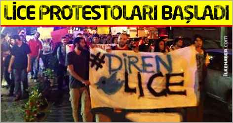 İstanbul'da Lice protestoları başladı