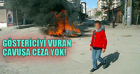Taş atan göstericiyi vuran çavuşa ceza yok