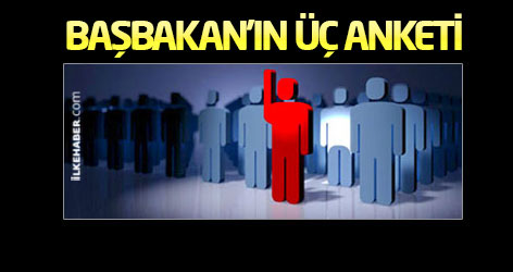 Başbakan'ın açıkladığı üç anket