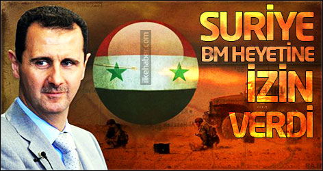 Suriye BM heyetine izin verdi