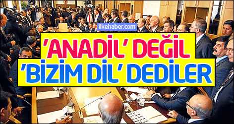 'Anadil' değil 'bizim dil' dediler