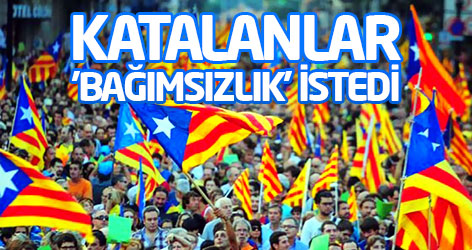 Katalonya'da 'bağımsızlık' için 400 km'lik insan zinciri