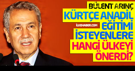 Bülent Arınç, Kürtçe Anadil eğitimi isteyenlere hangi ülkeyi önerdi?