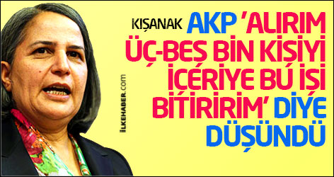 Kışanak: AKP 'alırım üç-beş bin kişiyi içeriye bu işi bitiririm' diye düşündü