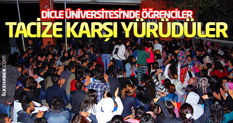 Dicle Üniversitesi'nde Öğrenciler tacize karşı yürüdü