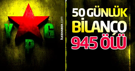 YPG'den 50 günlük bilanço: 945 ölü