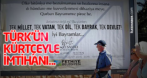 Türk'ün Kürtçeyle imtihanı...