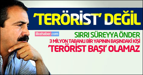 Sırrı Süreyya Önder: Öcalan 'terörist' değil