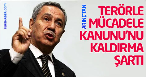 Arınç'tan Terörle Mücadele Kanunu'nu kaldırma şartı