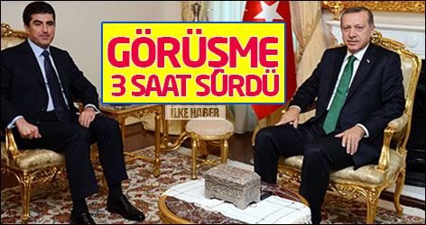 Erdoğan-Barzani görüşmesi 3 saat sürdü