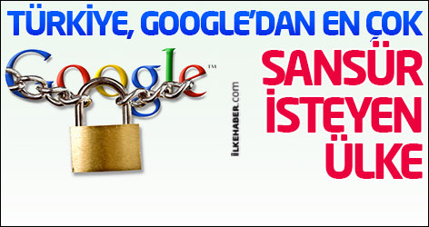 Türkiye, Google'dan en çok sansür isteyen ülke