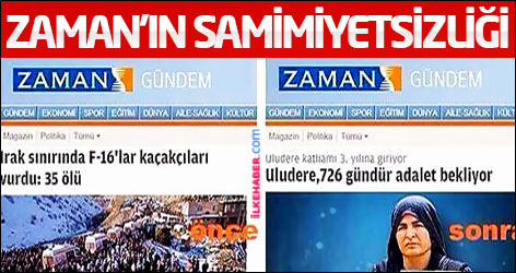 Zaman'ın samimiyetsizliği...