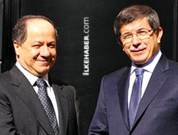 Barzani ile Davutoğlu Davos'ta görüştü
