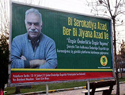 Öcalan fotoğrafları bilboardlarda