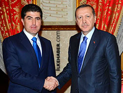Erdoğan Neçirvan Barzani ile bir araya geldi