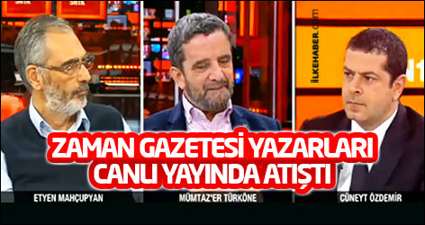 Zaman gazetesi yazarları canlı yayında atıştı