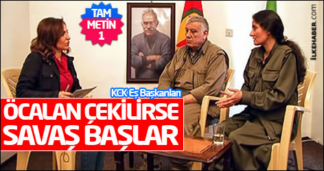 KCK Eş Başkanları: Öcalan çekilirse savaş başlar (Tam Metin)