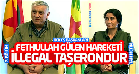 KCK Eş Başkanları: Fethullah Gülen hareketi illegal taşerondur (Tam Metin)
