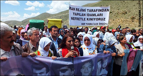 Sınırda İran'a 'idam' protestosu