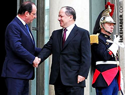 Barzani Paris’te Fransa Cumhurbaşkanı ile görüştü
