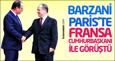 Barzani Paris’te Fransa Cumhurbaşkanı ile görüştü