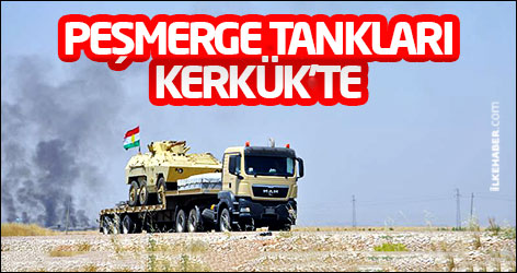 Peşmerge tankları Kerkük'te