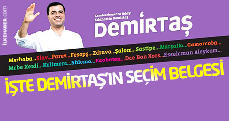 İşte Demirtaş’ın seçim belgesi