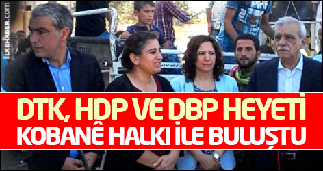DTK, HDP ve DBP heyeti Kobanê halkı ile buluştu