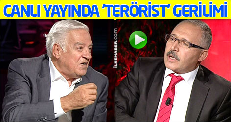 Canlı yayında 'terörist' gerilimi