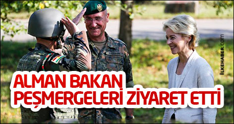 Alman Bakan peşmergeleri ziyaret etti