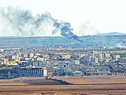 Kobani'de şiddetli çatışmalar sürüyor