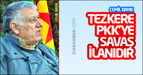 Cemil Bayık: Tezkere PKK'ye savaş ilanıdır