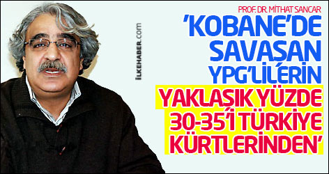 'Kobane'de savaşan YPG'lilerin yaklaşık yüzde 30-35'i Türkiye Kürtlerinden'