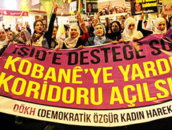 Kadınlar Kobani için yürüdü