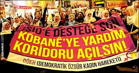 Kadınlar Kobani için yürüdü