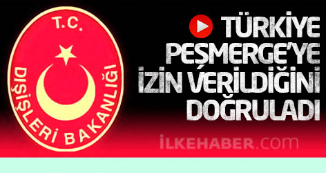 Türkiye, Peşmerge'ye izin verildiğini doğruladı