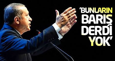 Erdoğan: 'Bunların barış derdi yok'