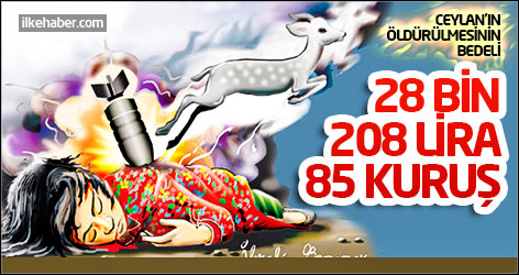 Ceylan’ın öldürülmesinin bedeli; 28 bin 208 lira 85 kuruş