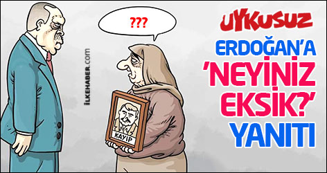 Uykusuz'dan Erdoğan'ın 'Neyiniz eksik?' sorusuna yanıt