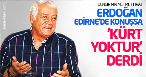 Dengir Mir Mehmet Fırat: Erdoğan Edirne'de konuşsa 'Kürt yoktur' derdi